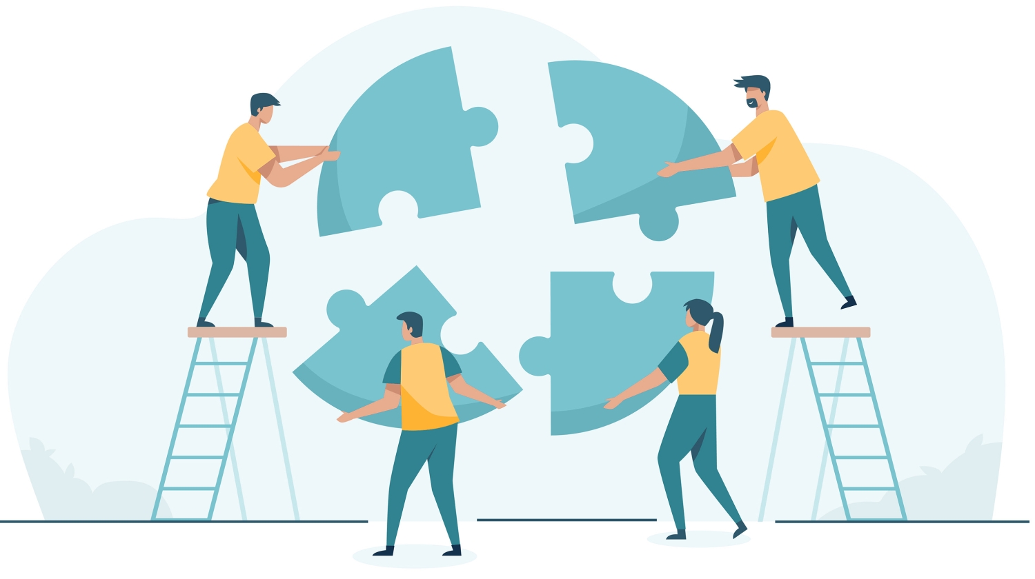 Samenwerken aan verandering illustratie